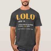 LoLo Definition Noun Grandouders Day Funny Gift T-shirt (Voorkant)