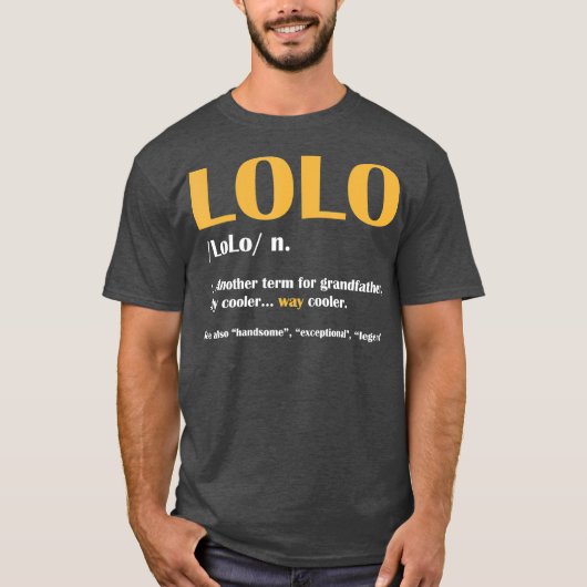LoLo Definition Noun Grandouders Day Funny Gift T-shirt (Voorkant)