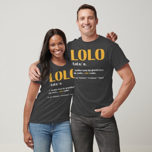 LoLo Definition Noun Grandouders Day Funny Gift T-shirt (Unisex)