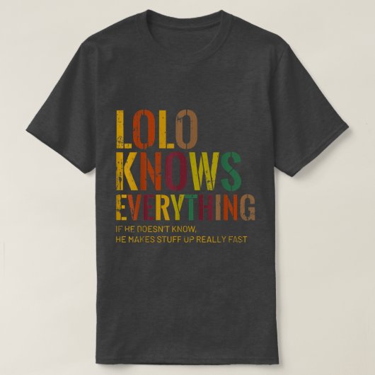 Lolo kent alles opa Vaderdag T-shirt (Design voorkant)