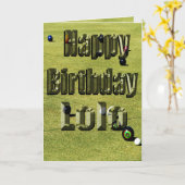 Lolo Lawn Bowls Birthday Kaart (Gele Bloem)