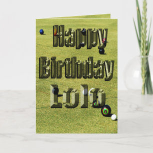 Lolo Lawn Bowls Birthday Kaart