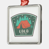 Lolo Nationaal Bos Montana Camping Metalen Ornament (Links)