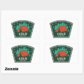 Lolo Nationaal Bos Montana Camping Rechthoekige Sticker (Vel)