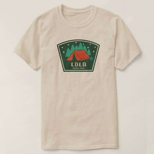 Lolo Nationaal Bos Montana Camping T-shirt (Design voorkant)
