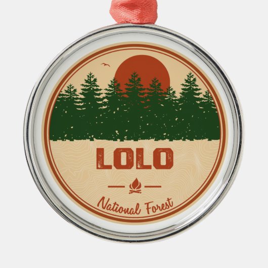 Lolo National Forest Metalen Ornament (Voorkant)
