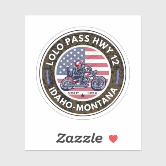 Lolo passweg Oregon motorreis Sticker (Vel)