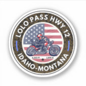 Lolo passweg Oregon motorreis Sticker (Voorkant)