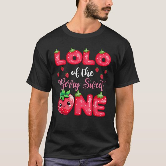 Lolo van de Berry Sweet One 1e verjaardag Strawber T-shirt (Voorkant)