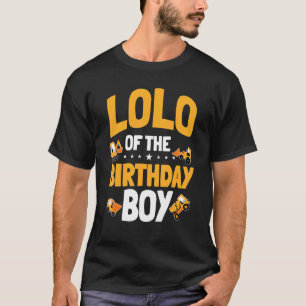 Lolo van de verjaardag jongen bouwvakker bday t-shirt