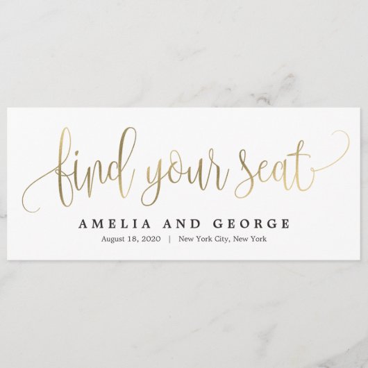 Loly Calligrafie Zoek je stoelenkaart Menu (Voorkant)