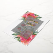 Loly Roos tuinbudget bruiloft Folie Uitnodiging (Gedraaid)