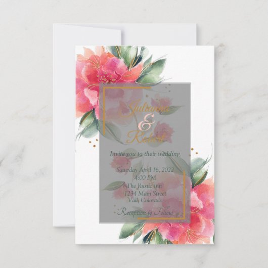 Loly Roos tuinbudget bruiloft Kaart (Voorkant)