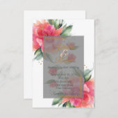 Loly Roos tuinbudget bruiloft Kaart (Voorkant / Achterkant)