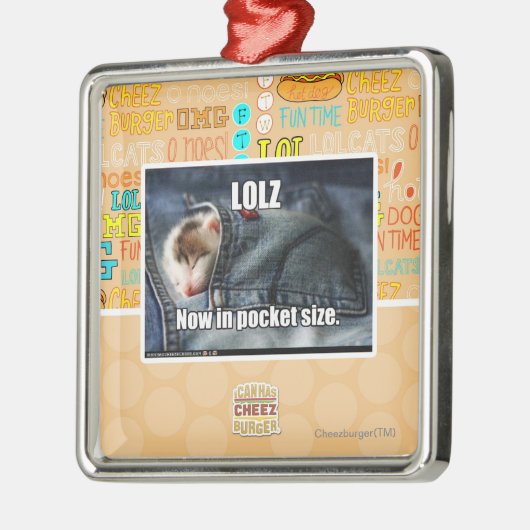LOLZ nu in Pocket Size Metalen Ornament (Links)