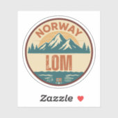 Lom, Norge Noorwegen Sticker (Vel)
