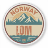 Lom, Norge Noorwegen Sticker (Voorkant)
