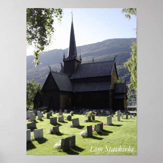 Lom Stavkirke Poster (Voorkant)