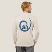 Lom, Wind, blauwe cirkel en Lao Tri-Blend Shirt (Achterkant)