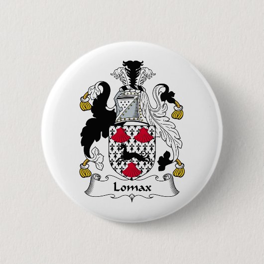 Lomax Family Crest Ronde Button 5,7 Cm (Voorkant)
