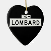 Lombard St., San Francisco Street Sign Keramisch Ornament (Rechts)
