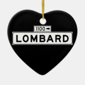Lombard St., San Francisco Street Sign Keramisch Ornament (Voorkant)
