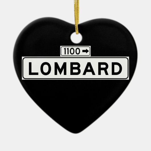 Lombard St., San Francisco Street Sign Keramisch Ornament (Voorkant)