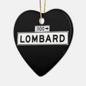 Lombard St., San Francisco Street Sign Keramisch Ornament (Links)