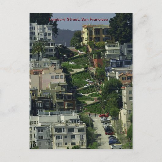 Lombard Street, San Francisco Briefkaart (Voorkant)