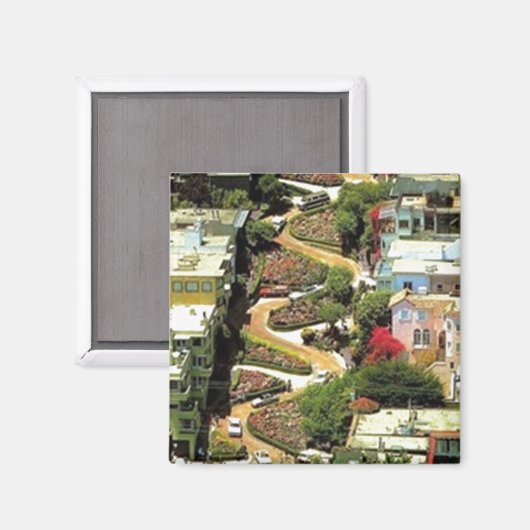 Lombard Street San Francisco CA Magneet (Voorkant / Achterkant)