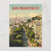 Lombard Street, San Francisco |  retro Briefkaart (Voorkant)