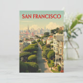 Lombard Street, San Francisco | retro-Kaart (Staand voorkant)