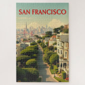 Lombard Street, San Francisco |  retro Legpuzzel (Verticaal)