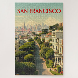 Lombard Street, San Francisco | retro Legpuzzel