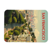 Lombard Street, San Francisco |  retro Magneet (Horizontaal)