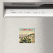 Lombard Street, San Francisco |  retro Magneet (Insitu (Vaatwasser))