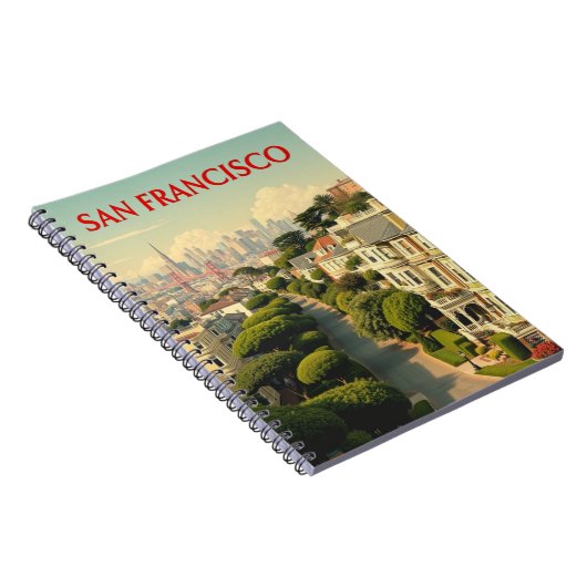 Lombard Street, San Francisco |  retro Notitieboek (Rechterzijde)