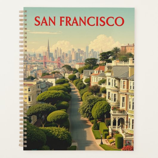Lombard Street, San Francisco | retro Planner (Voorkant)