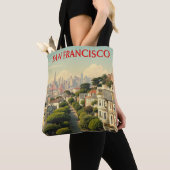 Lombard Street, San Francisco |  retro Tote Bag (Dichtbij)