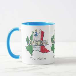 Lombardije Italië Retro Regio Kaart  Souvenir Mok