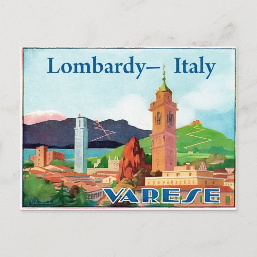 Lombardije, Italië, Varese, uitzicht, bergen Briefkaart (Voorkant)