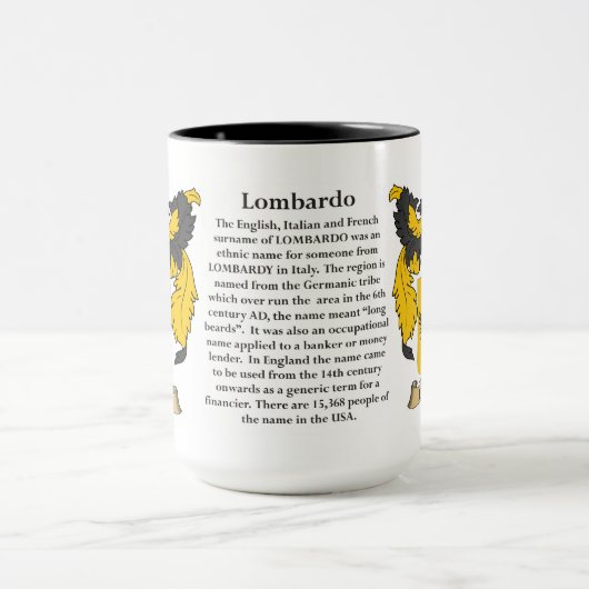 Lombardo - Gezinsbekleding van wapens Mok (Midden)