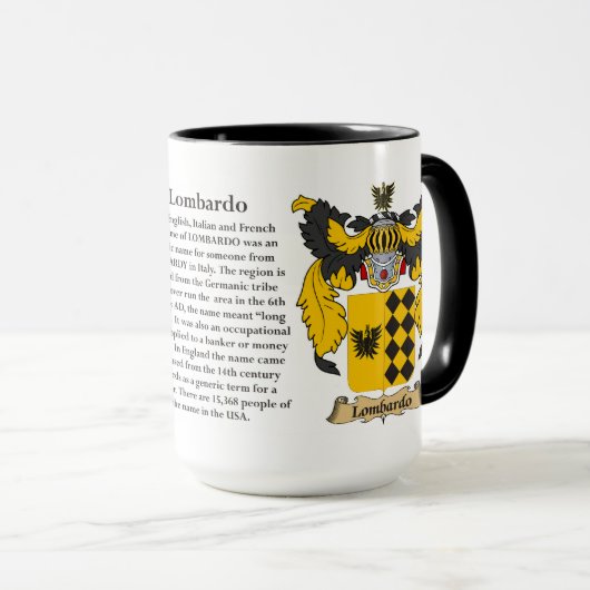 Lombardo - Gezinsbekleding van wapens Mok (Voorkant rechts)