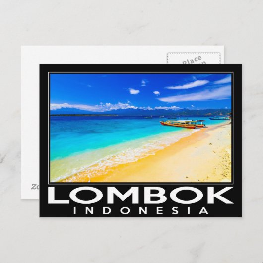 Lombok Indonesia Briefkaart (Voorkant / Achterkant)