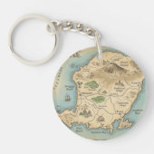 Lombok Indonesia Island Map Tropical Keychain (Voorkant)