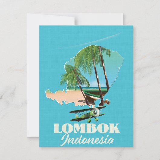 Lombok Indonesië-kaart (Voorkant)