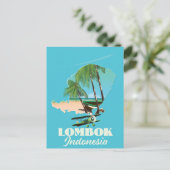 Lombok Indonesië-kaart Briefkaart (Staand voorkant)