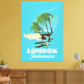 Lombok Indonesië-kaart Canvas Afdruk (Insitu (Woonkamer))