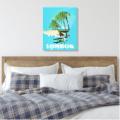 Lombok Indonesië kaart Canvas Afdruk (Insitu (Slaapkamer))