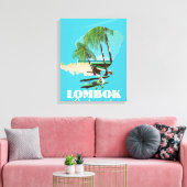 Lombok Indonesië kaart Canvas Afdruk (Insitu (Woonkamer))